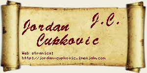 Jordan Čupković vizit kartica